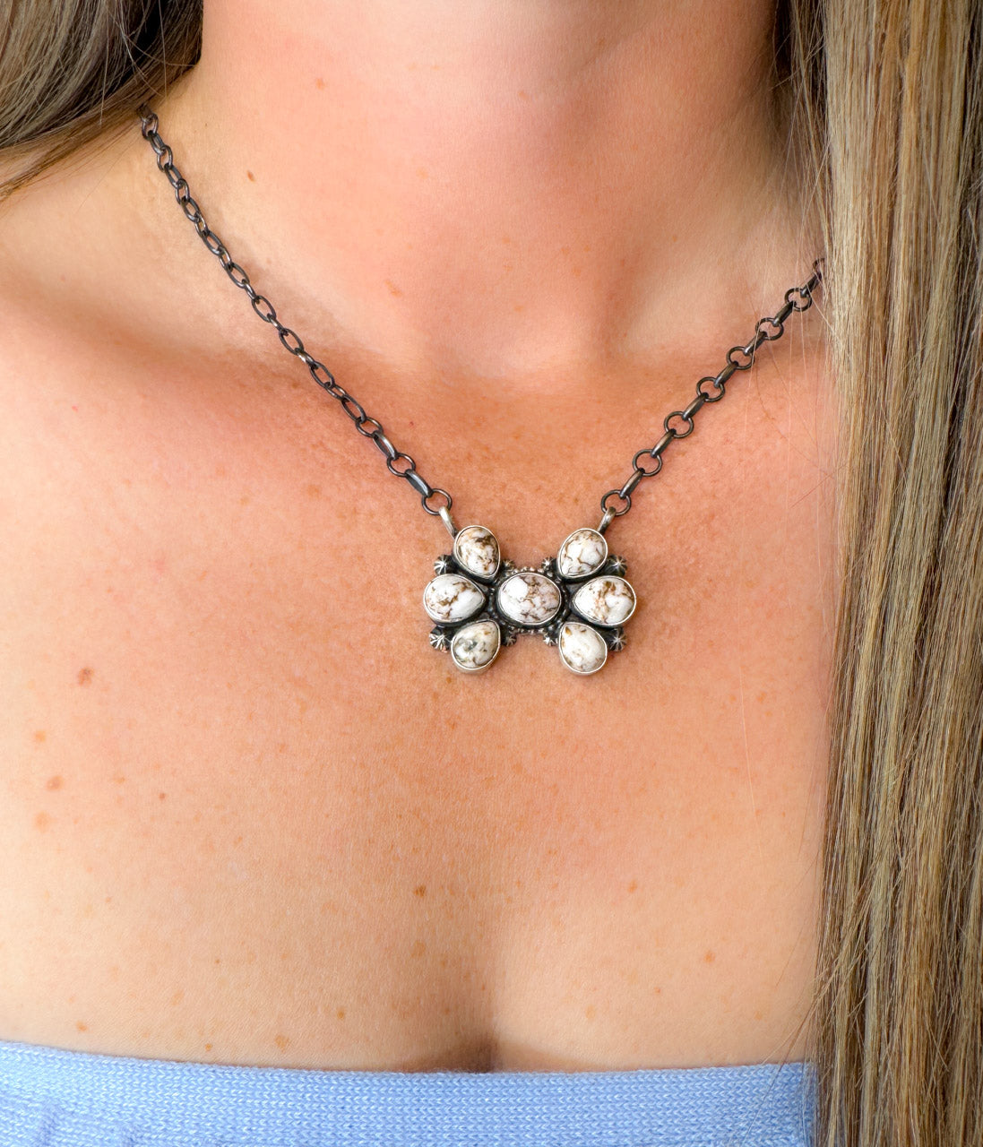 7 Stone Authentic Wild Horse Necklace