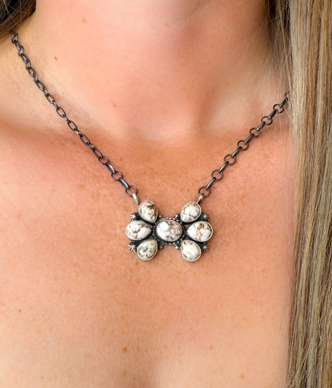 7 Stone Authentic Wild Horse Necklace