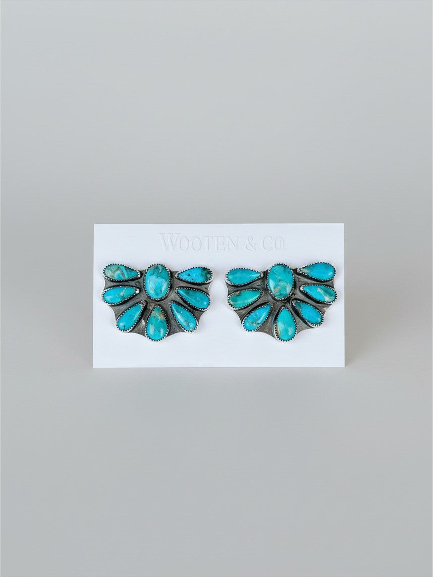 Avery Turquoise Cluster Earrings