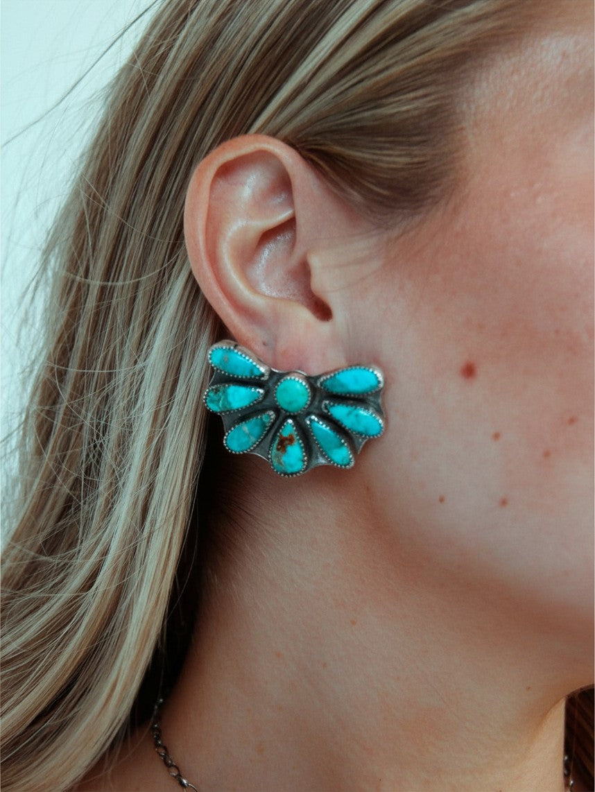 Avery Turquoise Cluster Earrings