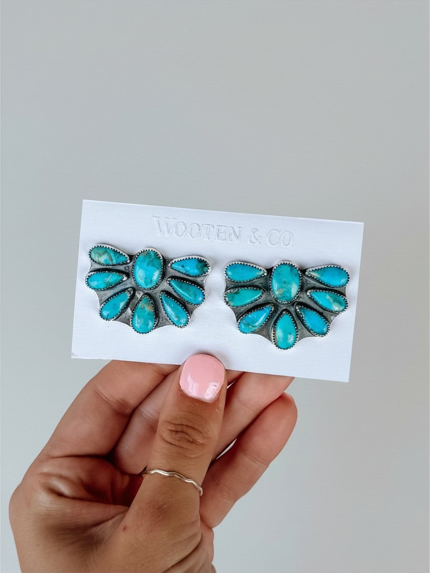 Avery Turquoise Cluster Earrings