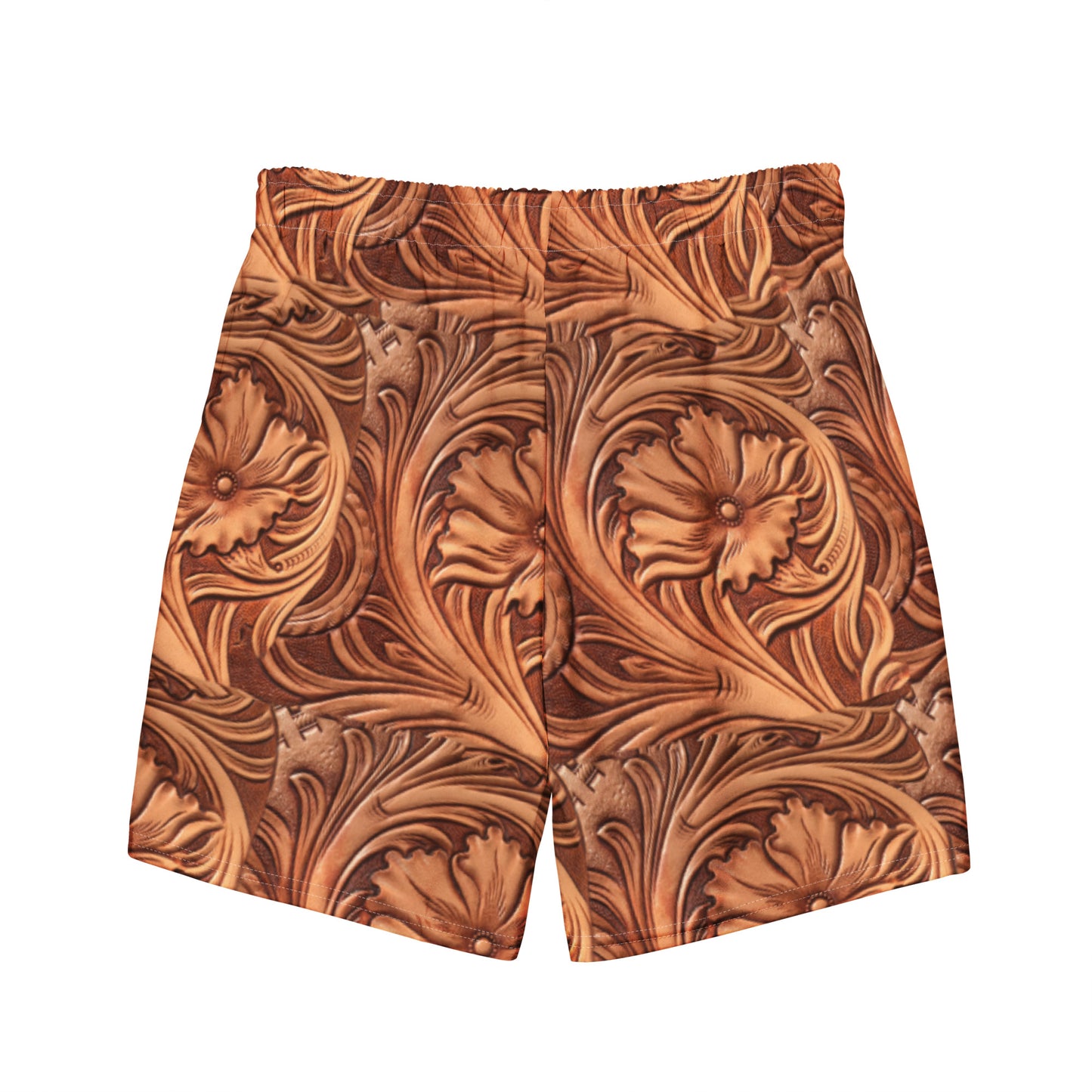 Men's Tooled Leather Swim Trunks