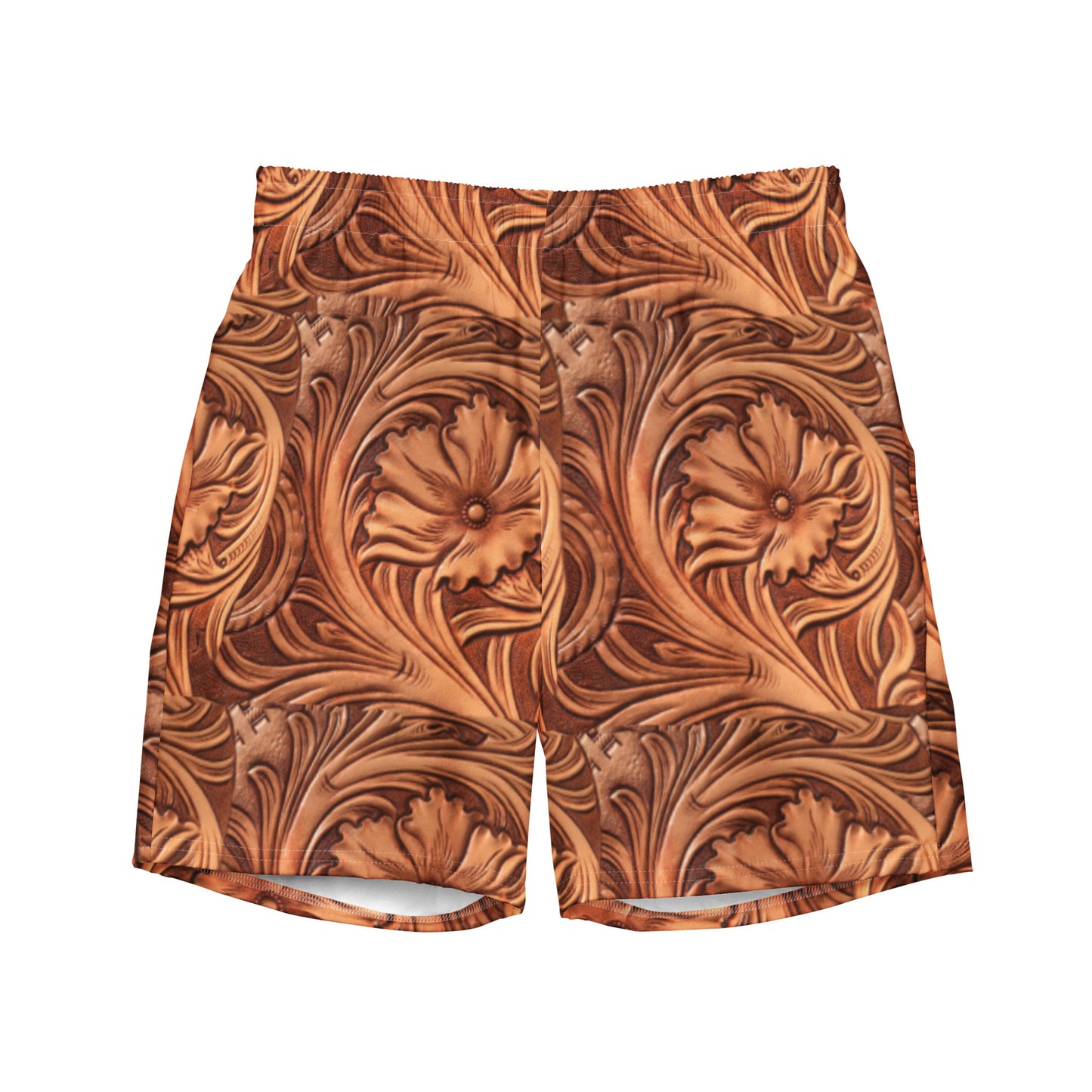 Men's Tooled Leather Swim Trunks